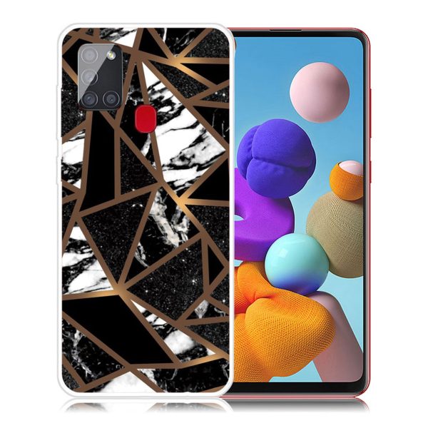 Marble Samsung Galaxy A21s case - Black Tile Fragments For Discount