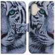 iPhone 16 Plus Wallet Case Pattern Print Leather Phone Cover - Tiger Sale