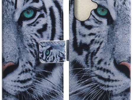 iPhone 16 Plus Wallet Case Pattern Print Leather Phone Cover - Tiger Sale