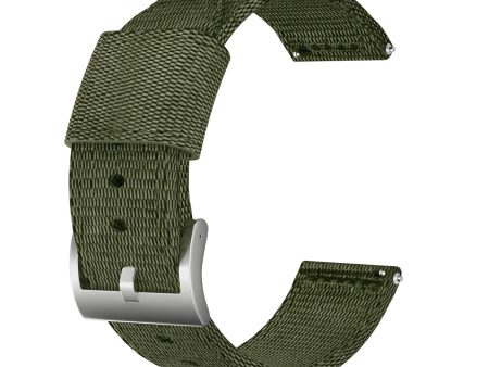 24mm Bofink® Luxury Nylon Watch Strap - Green Online Hot Sale