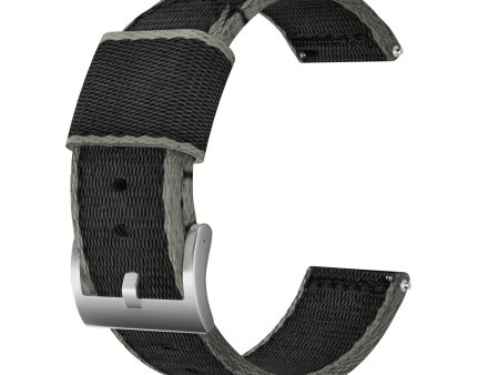 18mm Bofink® Luxury Nylon Watch Strap - Black Gray Online Hot Sale