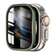 Apple Watch Ultra 49mm   Ultra 2 49mm Aluminum Alloy Watch Case with Anti-spy Tempered Glass Film - Green Hot on Sale