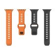 Apple Watch Series 41mm - 40mm - 38mm Watch Strap Dual Color Silicone Band - Orange+Black Online now