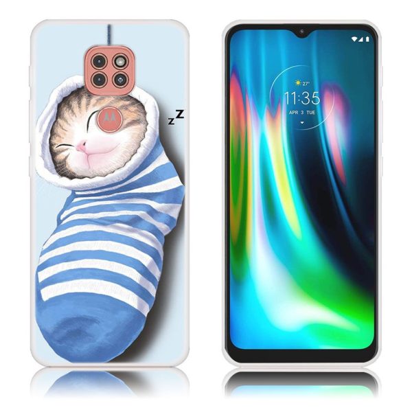 Deco Motorola Moto G9 Play case - Cat Sleeping In The Socking Online Hot Sale