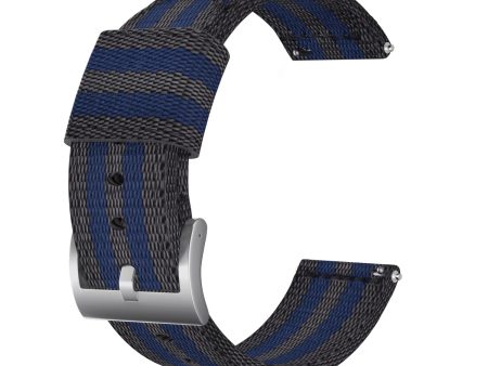 20mm Bofink® Luxury Nylon Watch Strap - Blue Stripes Online