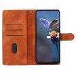 iPhone 16 Pro Max Leather Wallet Case Imprinted Flower Flip Protective Phone Cover - Brown For Discount