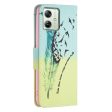 Wonderland Motorola Moto G54 flip case - Feather and Birds Online