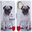 iPhone 16 Plus Wallet Case Pattern Print Leather Phone Cover - Dog Online