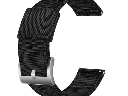 24mm Bofink® Luxury Nylon Watch Strap - Black Supply