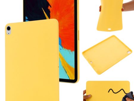 iPad Air 13 (2024) Case Liquid Silicone Scratch Resistant Tablet Cover - Yellow Online Hot Sale