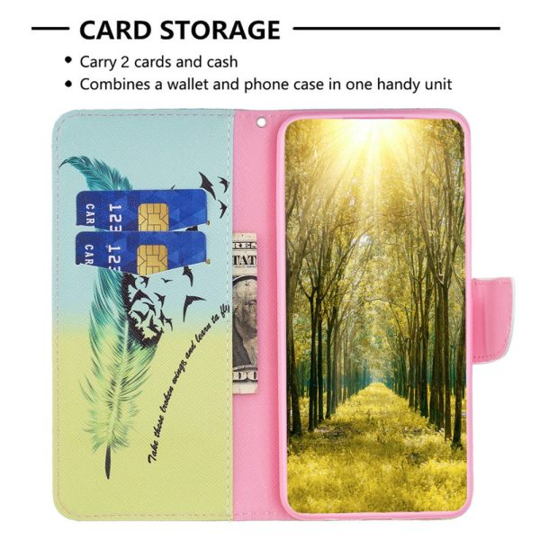 Wonderland Motorola Moto G54 flip case - Feather and Birds Online