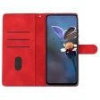 iPhone 16 Pro Max Leather Wallet Case Imprinted Flower Flip Protective Phone Cover - Red Online Sale