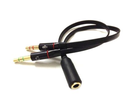 Universal 2pcs 3.5mm Female to dual 3.5mm Male audio Y splitter cable Sale