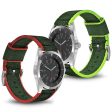 24mm Bofink® Luxury Nylon Watch Strap - Green Red Cheap