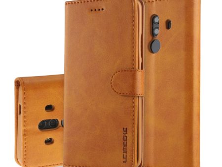 LC.IMEEKE Huawei Mate 10 Pro Flip Case - Brown For Discount