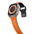 Apple Watch Series 41mm - 40mm - 38mm Watch Strap Dual Color Silicone Band - Orange+Black Online now