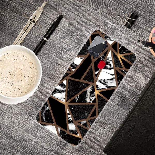 Marble Samsung Galaxy A21s case - Black Tile Fragments For Discount