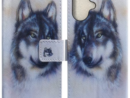 iPhone 16 Plus Wallet Case Pattern Print Leather Phone Cover - Wolf Sale