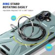 iPhone 16 Magnetic Case Flexible and Bump Resistant Phone Cover with Rotary Ring Kickstand - Green Sale