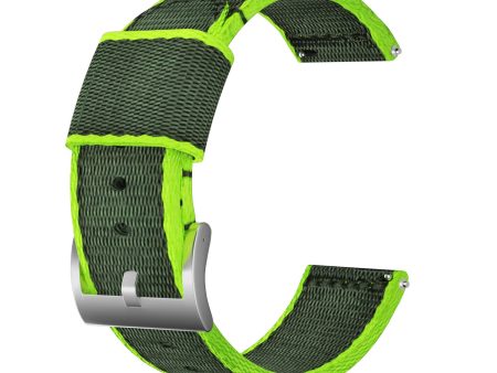 20mm Bofink® Luxury Nylon Watch Strap - Green Lime Online