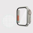 Apple Watch SE 2022 (44mm)   SE 44mm   6   5   4 cover with tempered glass screen protector - Starlight Silver   Orange For Cheap