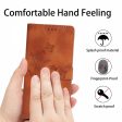 iPhone 16 Pro Max Leather Wallet Case Imprinted Flower Flip Protective Phone Cover - Brown For Discount