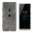 Sony Xperia XZ3 litchi texture leather case - Grey Discount