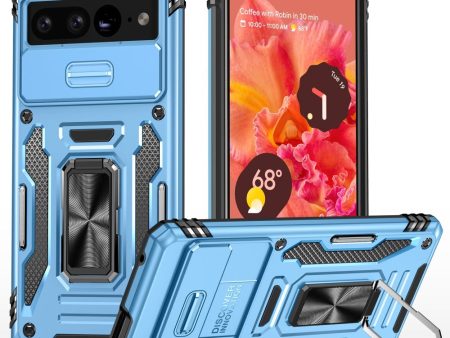 Armor Series Google Pixel 9 Pro Case Bump Resistant and Flexible Kickstand Phone Cover with Camshield - Baby Blue Sale