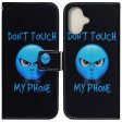 iPhone 16 Plus Wallet Case Pattern Print Leather Phone Cover - Don t Touch My Phone Fashion