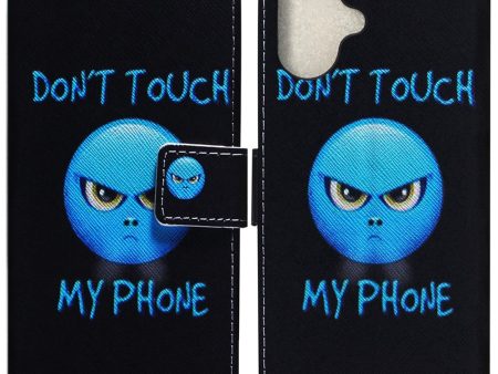 iPhone 16 Plus Wallet Case Pattern Print Leather Phone Cover - Don t Touch My Phone Fashion