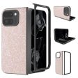 Google Pixel 9 Pro Fold 5G Case Colored Glitter Leather and Bump Resistant Phone Cover - Light Pink Online