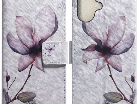 iPhone 16 Plus Wallet Case Pattern Print Leather Phone Cover - Pink Flower Online Hot Sale