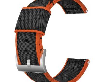 18mm Bofink® Luxury Nylon Watch Strap - Black Orange Fashion