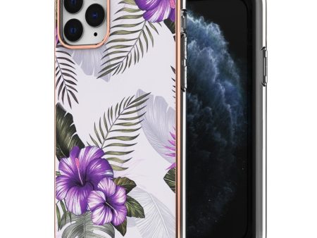 Marble iPhone 11 Pro case - Purple Flowers For Discount