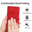 iPhone 16 Pro Max Leather Wallet Case Imprinted Flower Flip Protective Phone Cover - Red Online Sale