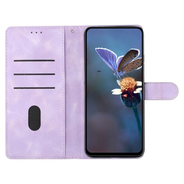 iPhone 16 Pro Max Leather Wallet Case Imprinted Flower Flip Protective Phone Cover - Purple Online Hot Sale