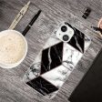 Marble iPhone 14 case - Grey   Black   White Fashion