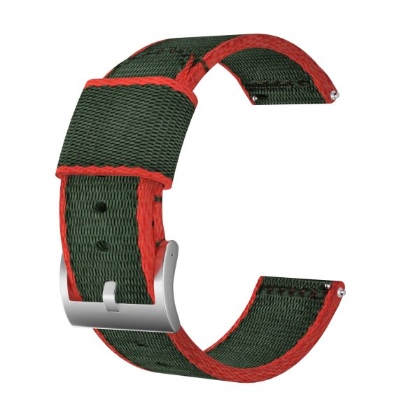 24mm Bofink® Luxury Nylon Watch Strap - Green Red Cheap