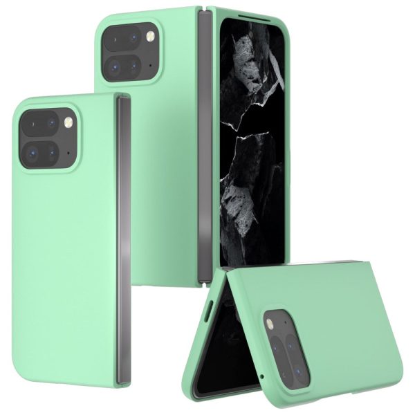 ABEEL Google Pixel 9 Pro Fold 5G Case Hard Bump Resistant Protective Phone Cover Skin Touch Feeling - Light Green Online Sale