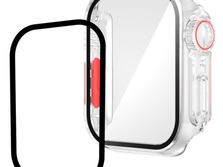 Apple Watch SE 2022 (40mm)   SE 40mm   6   5   4 cover with tempered glass screen protector - Transparent   Red Discount