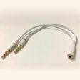 Universal 2pcs 3.5mm Female to dual 3.5mm Male audio Y splitter cable Sale