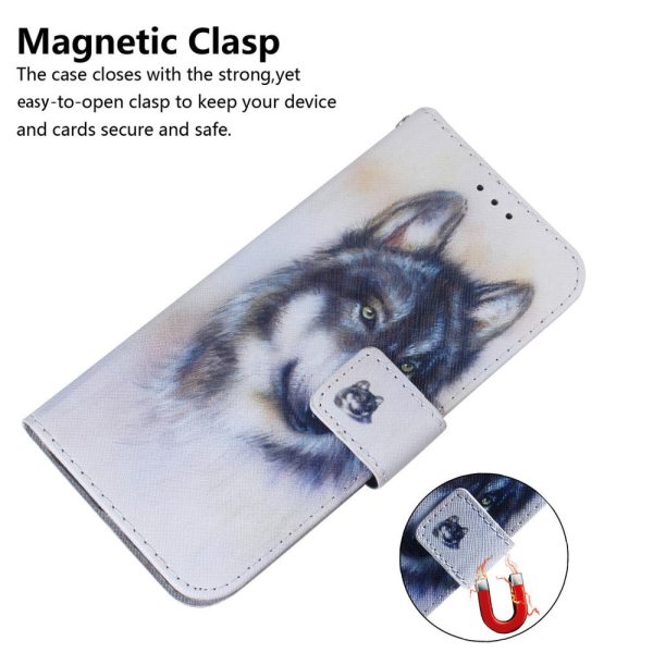 iPhone 16 Plus Wallet Case Pattern Print Leather Phone Cover - Wolf Sale