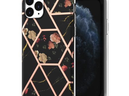 Marble iPhone 11 Pro case - Black Flowers on Sale