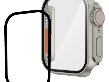 Apple Watch SE 2022 (40mm)   SE 40mm   6   5   4 cover with tempered glass screen protector - Starlight Silver   Orange Hot on Sale