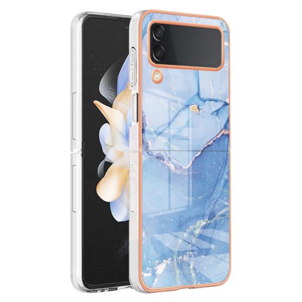 Marble Samsung Galaxy Z Flip3 5G case - Blue For Sale