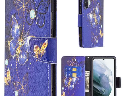 Wonderland Samsung Galaxy S21 FE flip case - Butterflies Pattern Fashion