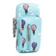 Universal elastic armband hot air balloon pattern style phone pouch - Sky Blue   Size: S Hot on Sale