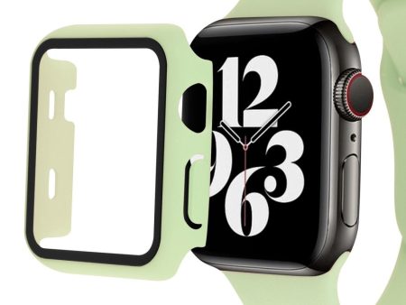 Apple Watch SE 2022 (40mm) cover with tempered glass screen protector - Light Green Online Hot Sale