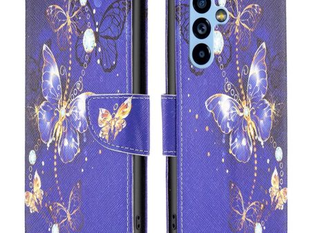 Wonderland Samsung Galaxy A54 flip case - Purple Butterflies Online Hot Sale