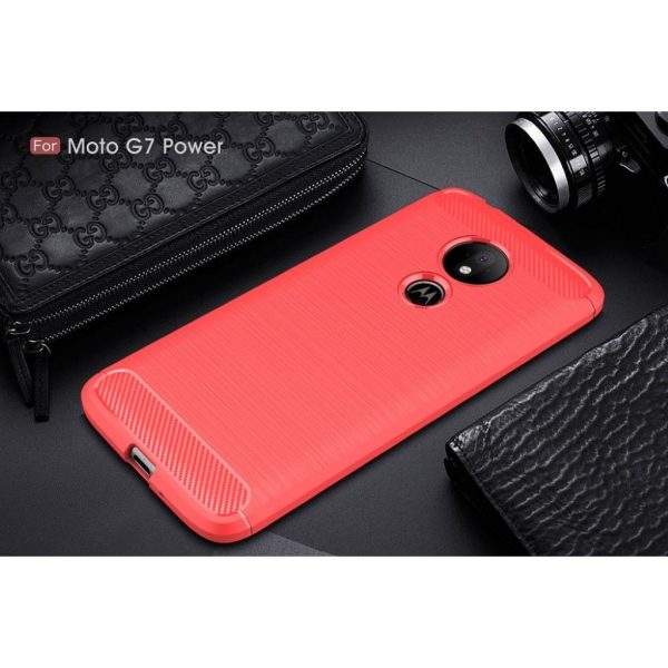 Carbon Flex Motorola Moto G7 Power case - Red Supply